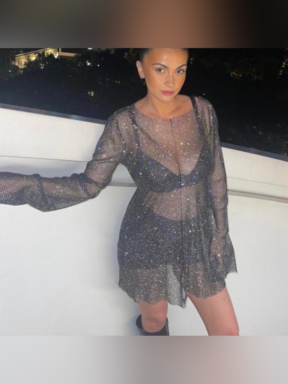 Zara Rhinestone Dress - Picture 2 of 5